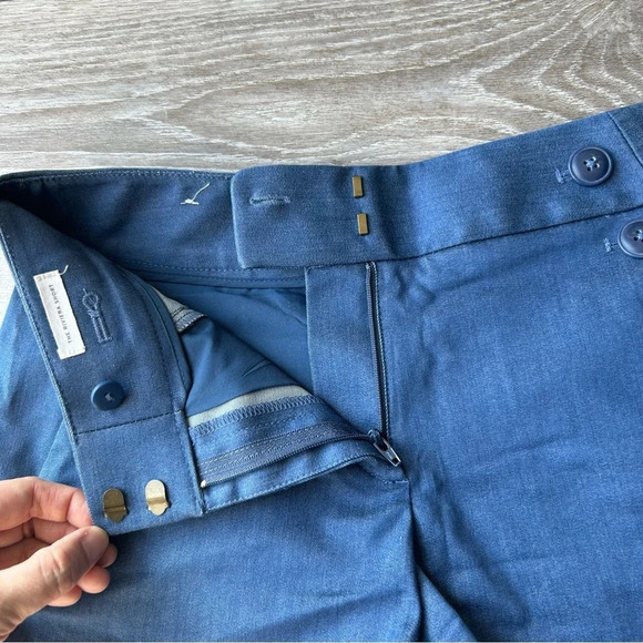 Ann Taylor Flat Front Blue Stretch Shorts - Picture 5 of 11